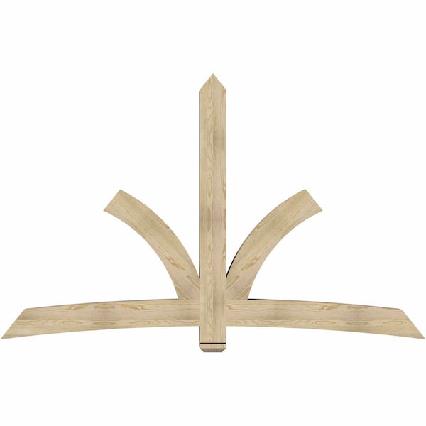 Ekena Millwork Davenport Rough Sawn Timber Gable Bracket, Douglas Fir, 96"W x 60"H x 6"D x 6"F, 15/12 Pitch GBW096X60X0606DAV00RDF - main